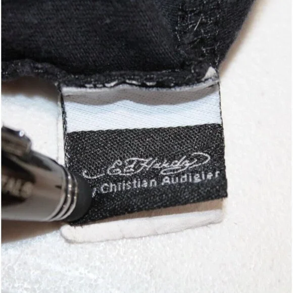 Vintage Ed Hardy T Shirt Mens XL Skull Star Tattoo Art Eagle Black y2k USA - Picture 4 of 7